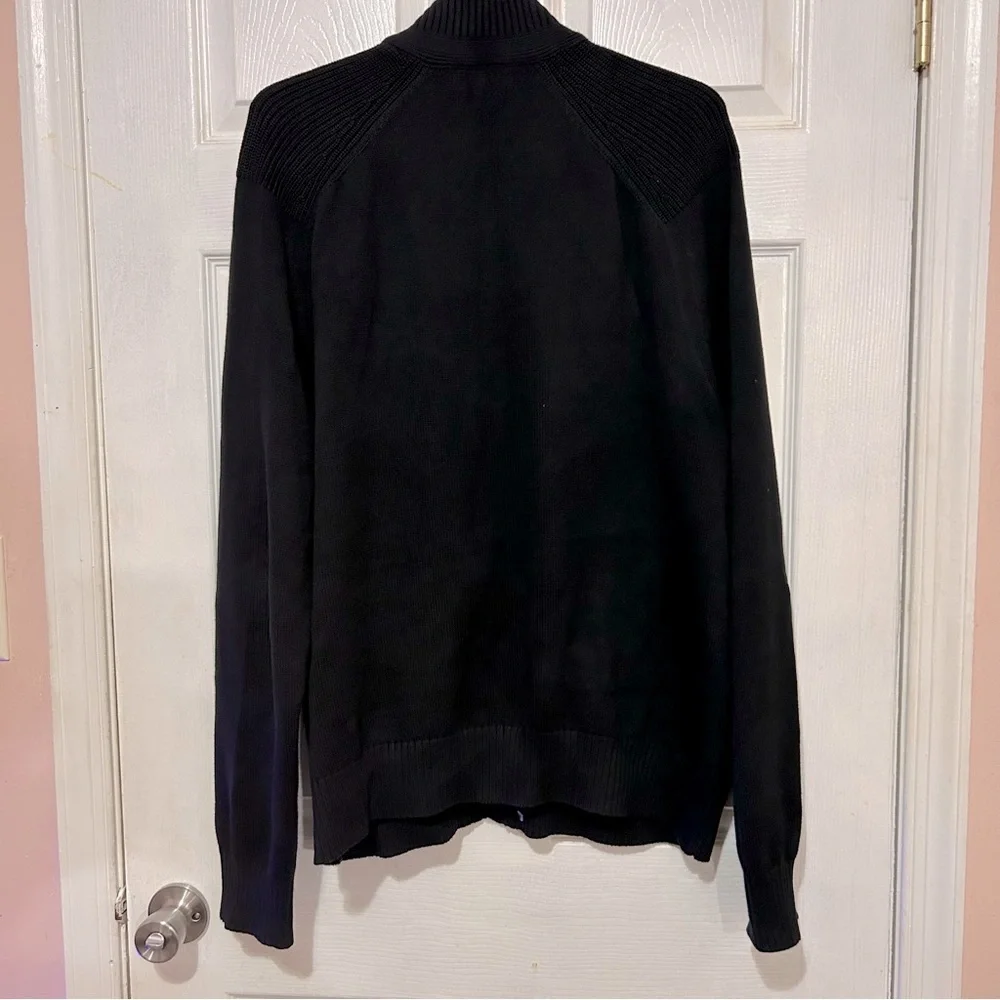 Banana Republic Men’s Full Zip Black Cardigan Sweater Fall Winter Size XL